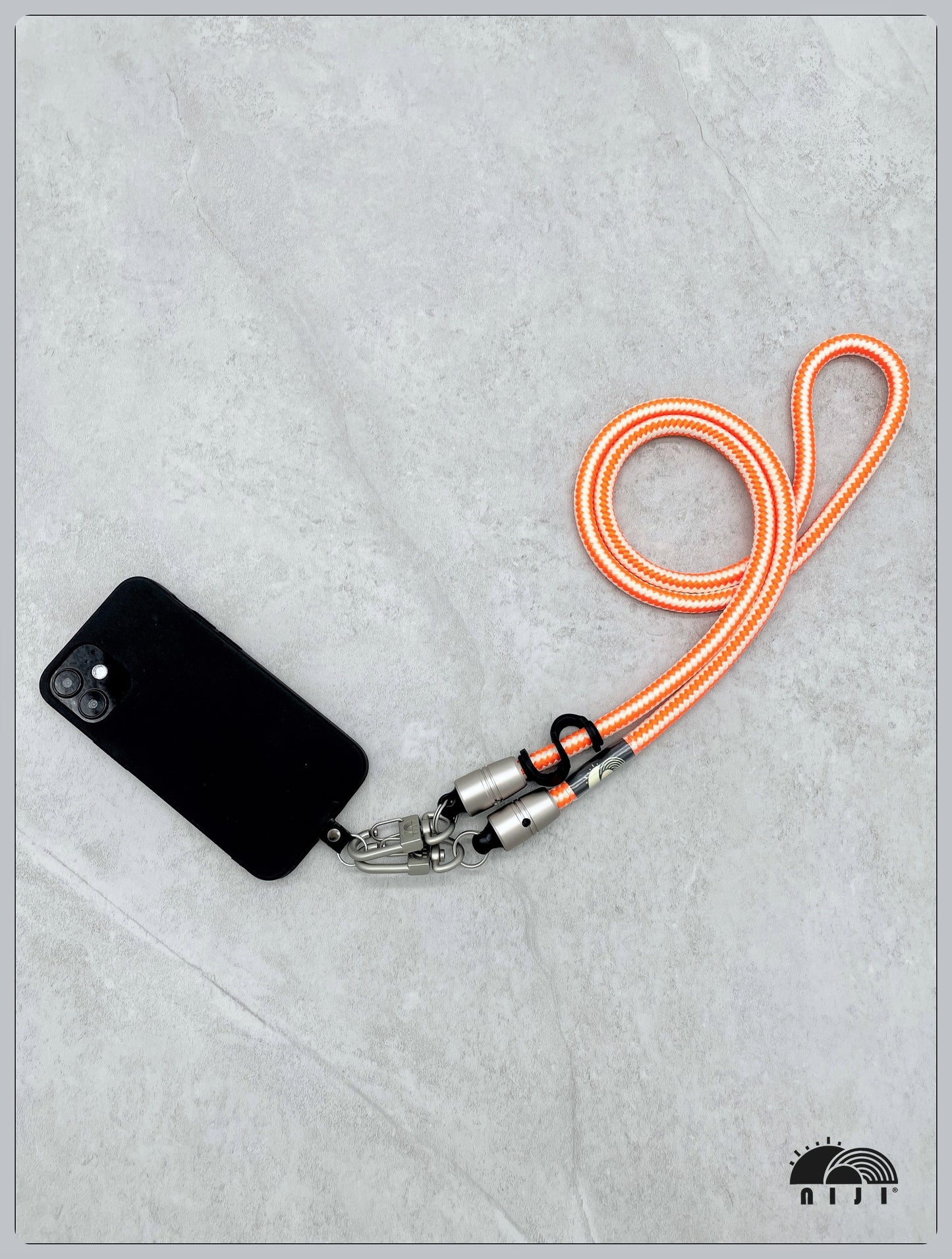 8.5mm Glow in the dark Wave pattern / Orange Pattern