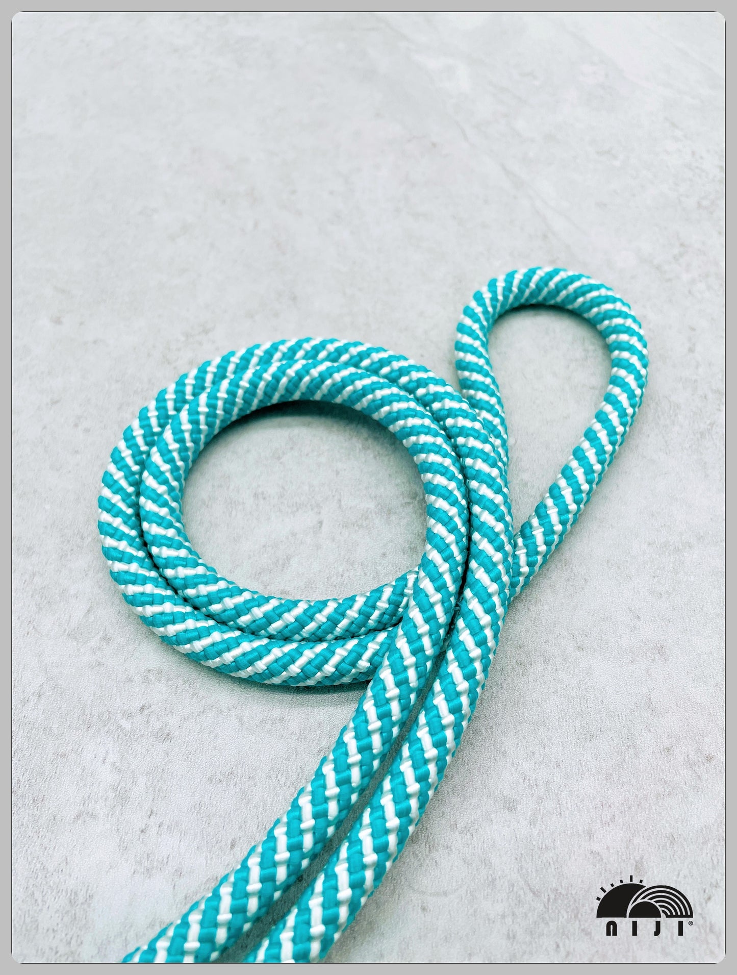 "RESTOCK" 9.5mm Teal & white spirals