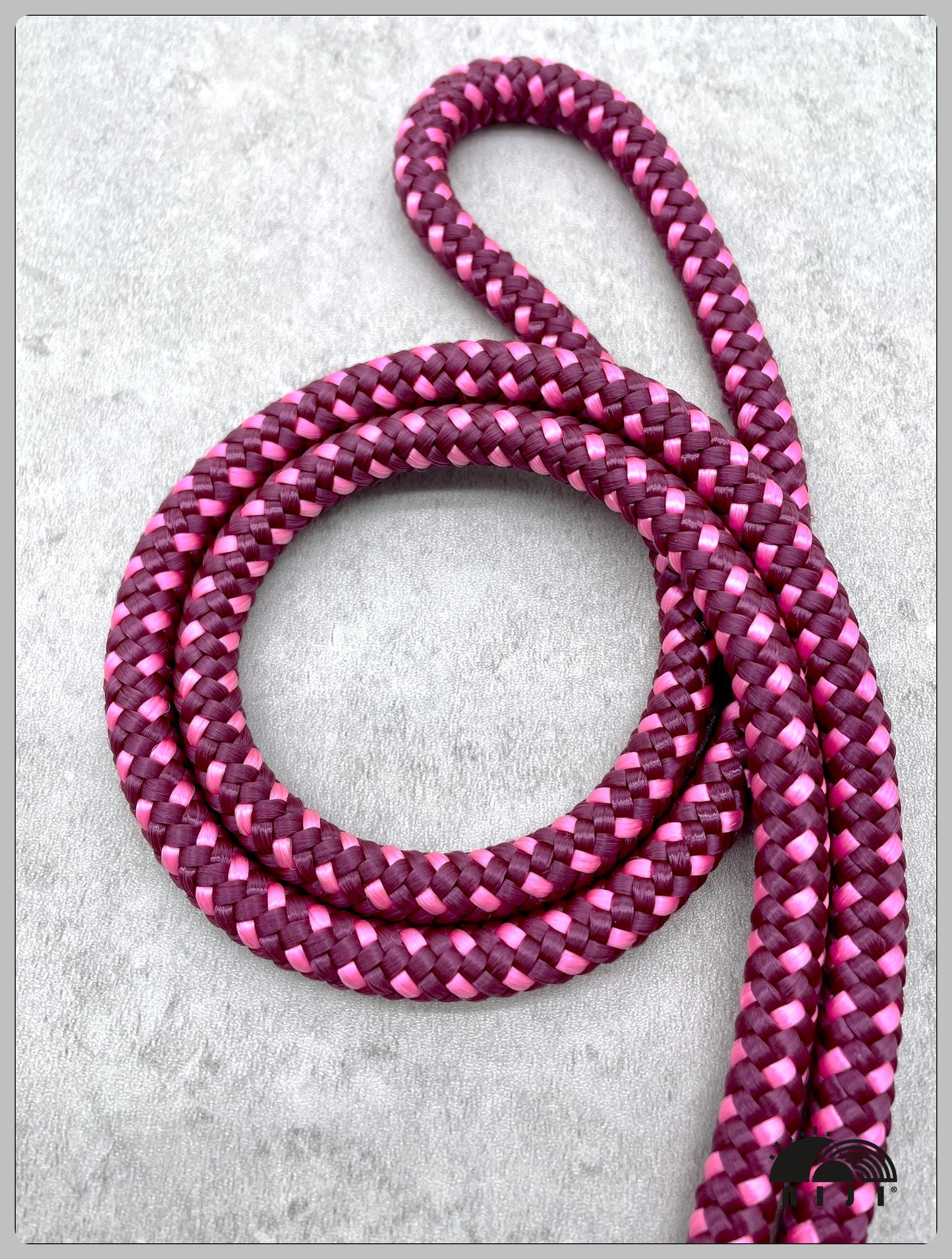 8mm Aubergine & Neon pink pattern