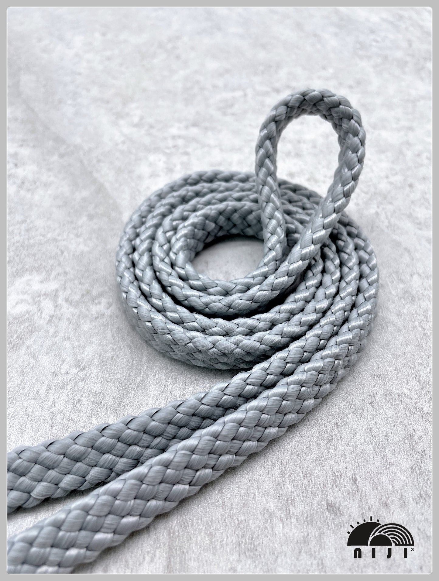 "Coreless flat strap" 12mm Light grey color