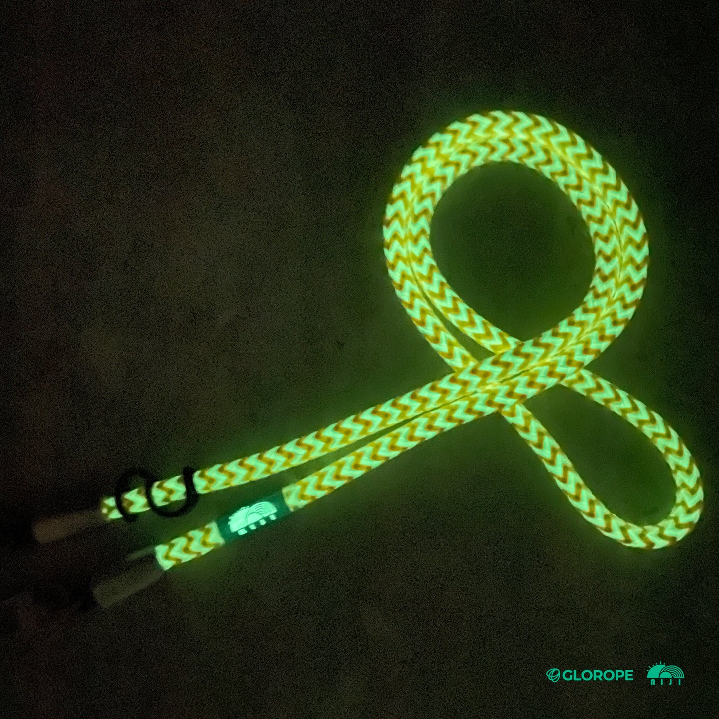 Glow in the dark 9.5mm Crown pattern / Yellow color