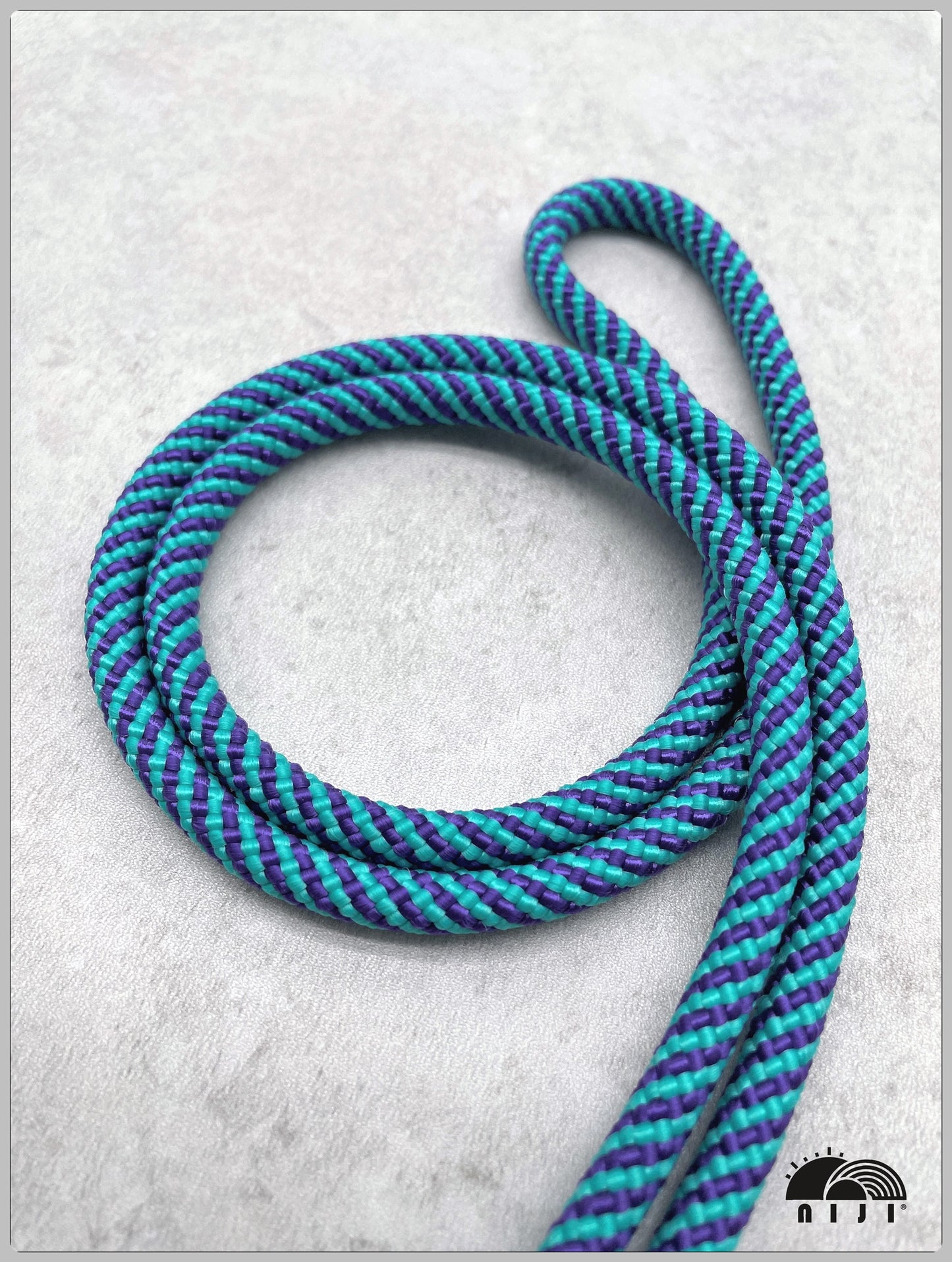 7mm purple & teal spirals color