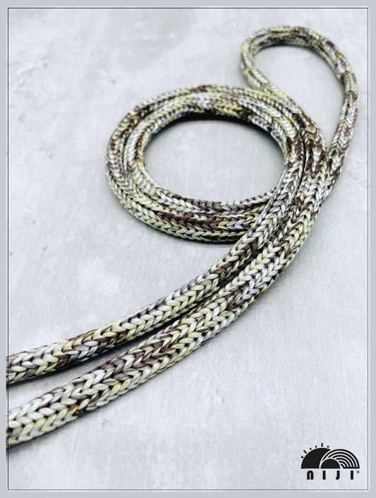 Knitted 9mm silver snake pattern