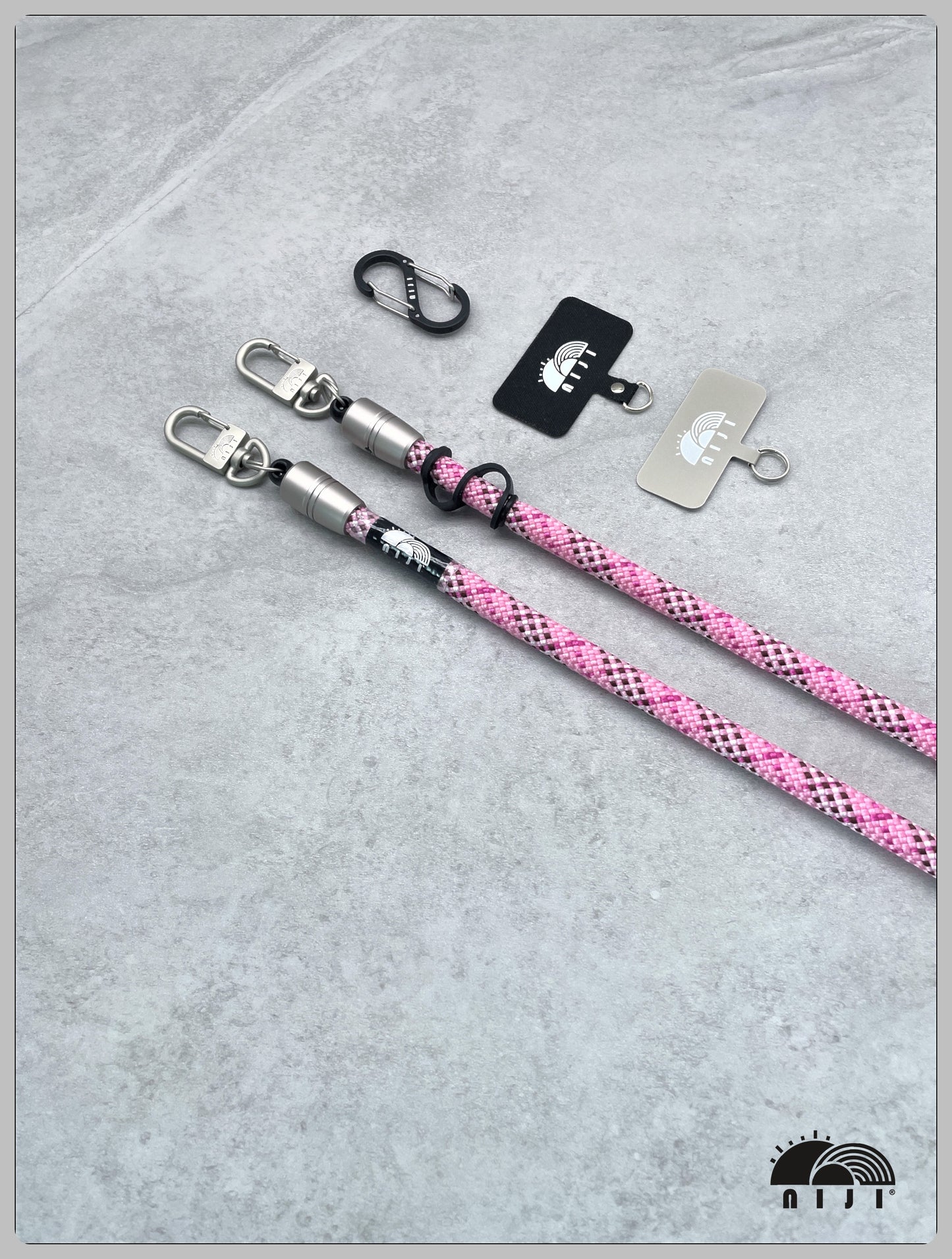 10mm Tartan pink w white & black tracer