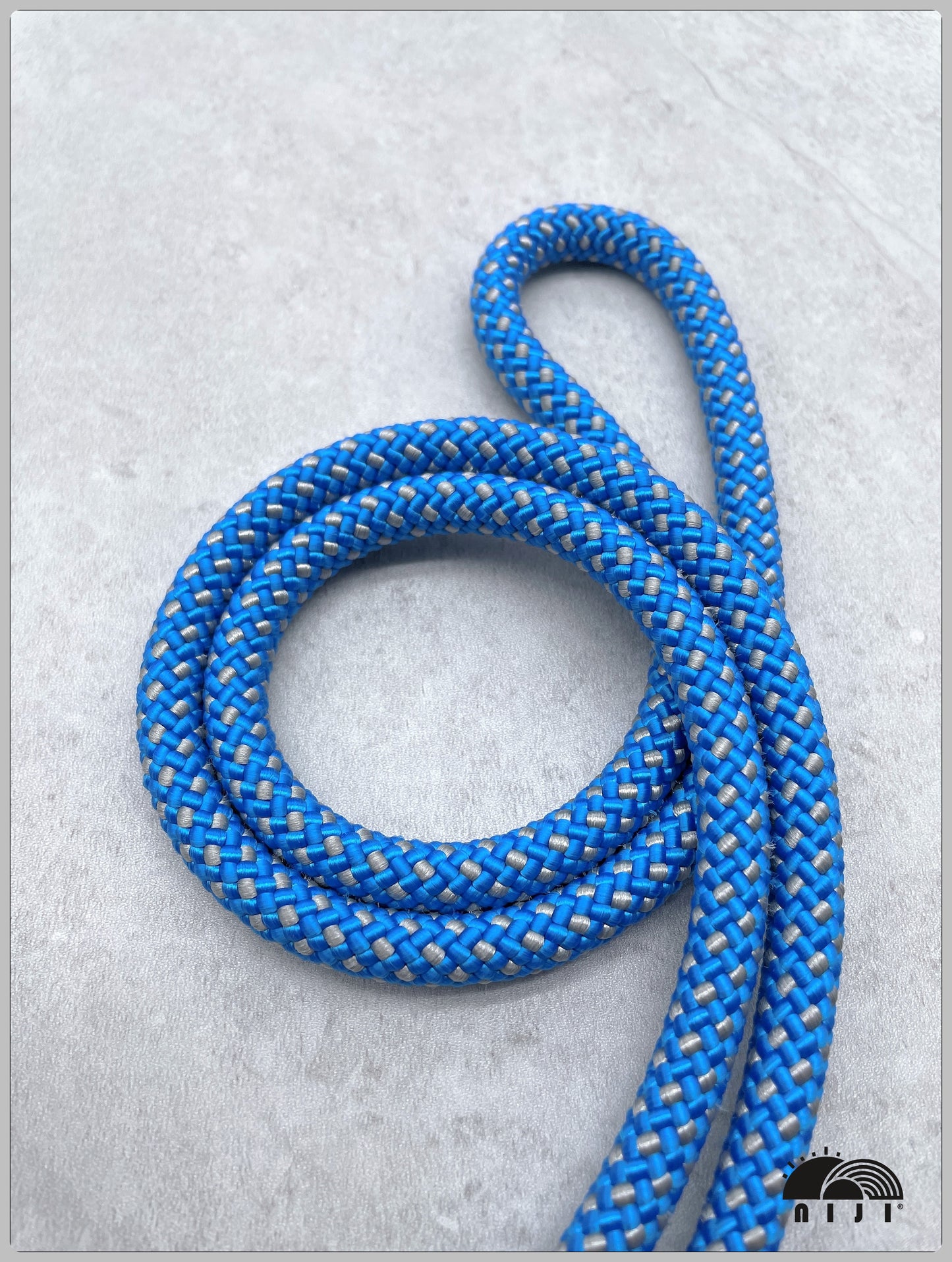 9.5mm blue & grey braided pattern