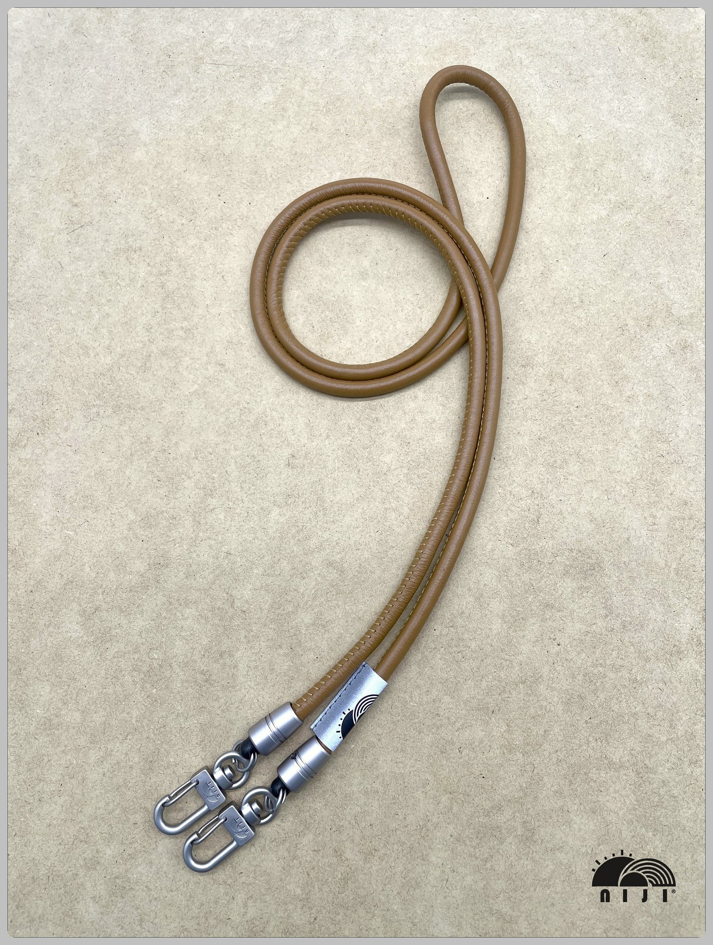 "Nappa leather mobile strap" 6mm Brown color