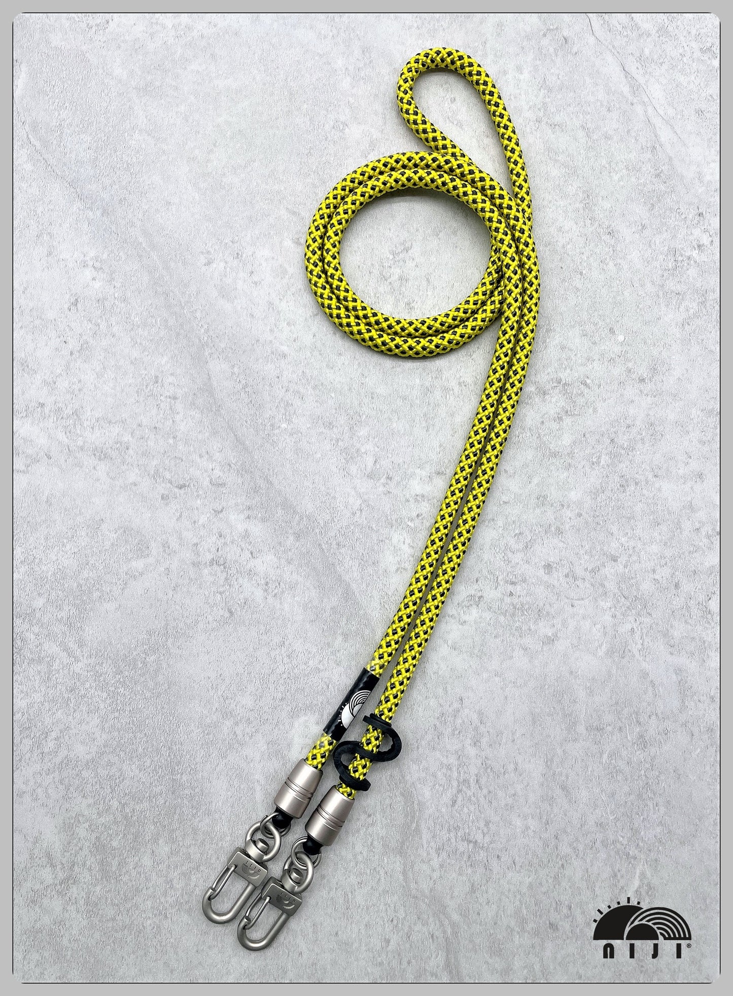 7mm yellow w graphite braided pattern