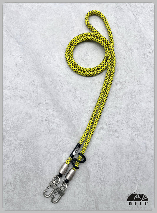 7mm yellow w graphite braided pattern