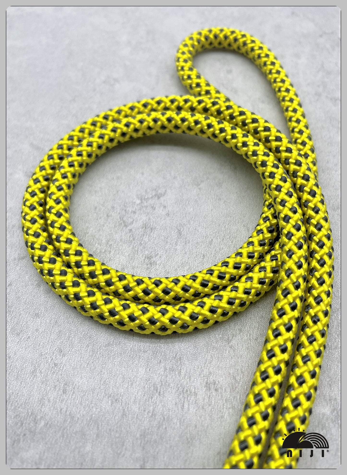 7mm yellow w graphite braided pattern